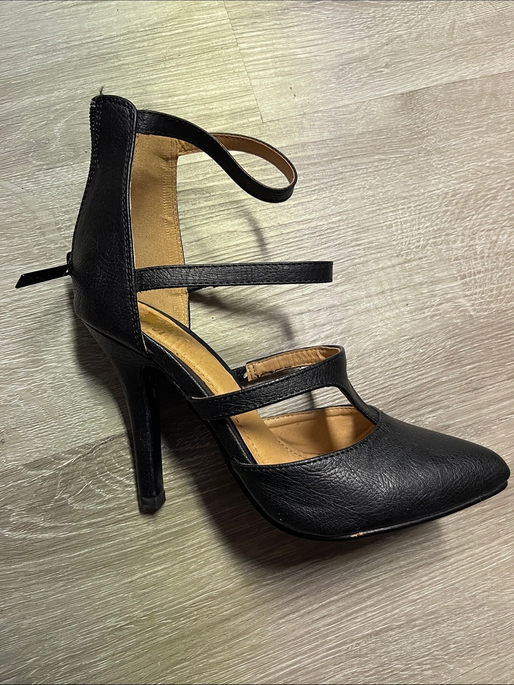 Shiekh Black Strappy Stiletto Heels
